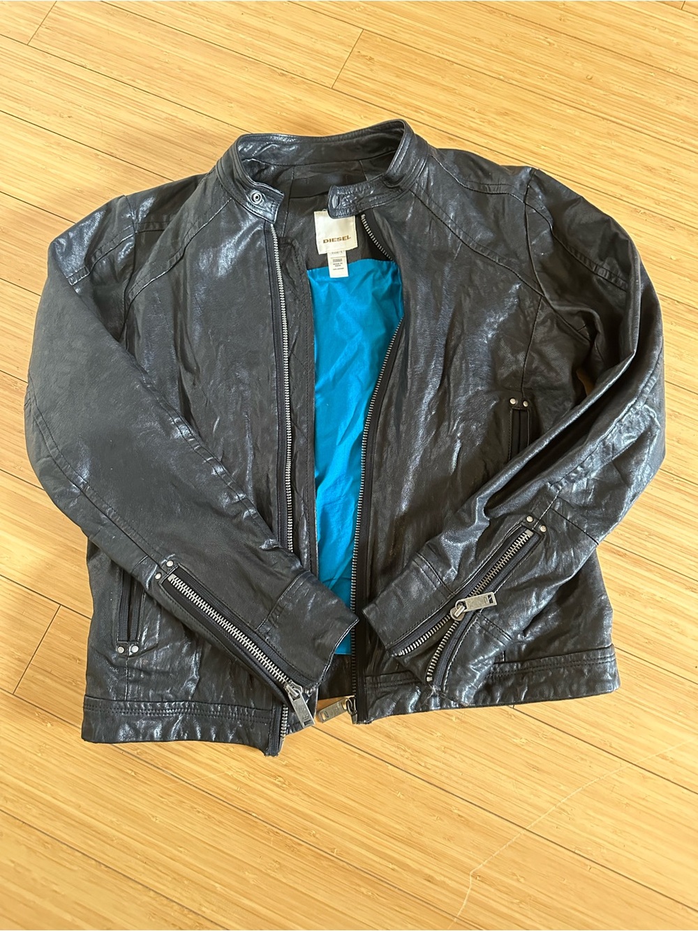 Diesel Black Leather Jacket